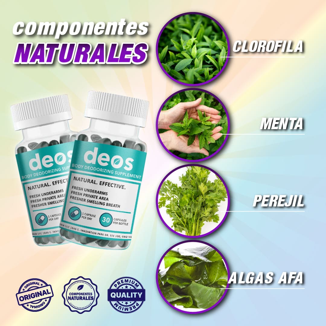DEOS │Desodorante Corporal │30 Caps